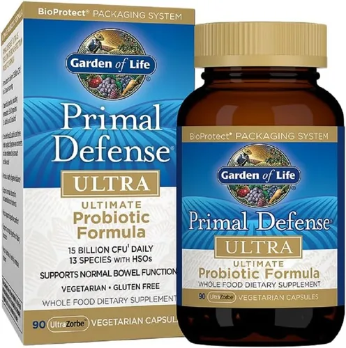 Garden of Life, alimento saludable probiótico, suplemento. Defensa primera, HSO probiótico fórmula suplementos dietéticos, 216 cápsulas