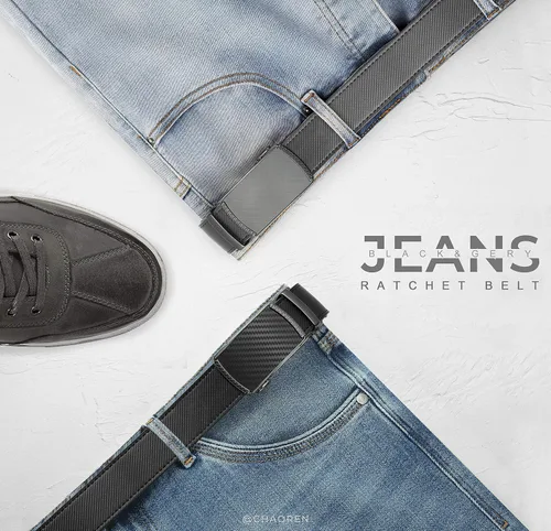 Miniatura 2 de CHAOREN Cinturones de trinquete para hombre, paquete de 2, elegantes cinturones de cuero en juego de regalo de 1.378 in