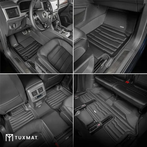 Miniatura 2 de TuxMat - Para los modelos Volkswagen Atlas de 6 plazas 2018-2026 - Alfombrillas personalizadas para automóvil - Cobertura máxima, todo