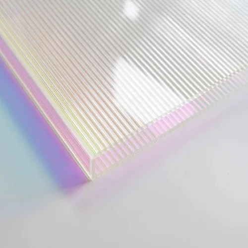 Miniatura 6 de Bandejas de acrílico arco iris, bandeja de almacenamiento de acrílico iridiscente, organizador de almacenamiento de maquillaje para tocador