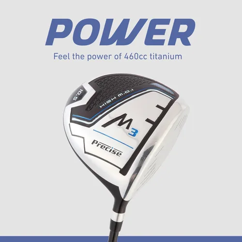 Miniatura 4 de Precise M3 - Juego de golf de 14 piezas para hombre – Driver de 460cc, Madera, Híbrido, Hierros 6-PW, Putter, Bolsa con Soporte, 3 Fundas