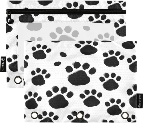 Miniatura 110 de Estuche para lápices de fútbol de fútbol en campo para carpeta de 3 anillas, paquete de 2 bolsas impermeables para lápices, estuche transparente