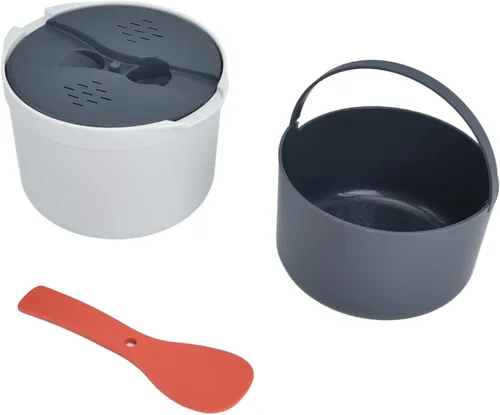 Miniatura 7 de Olla arrocera para microondas, vaporera para microondas, olla para pasta, 2 L, juego de arrocera para microondas, pasta, papa, verduras, quinua
