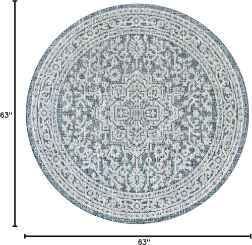 Miniatura 85 de Eyely BMS101D-28 - Alfombra de pasillo con textura de medallón de Santa Mónica Slesi, para interiores y exteriores, estilo costero, bohemio, Gris
