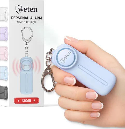 Miniatura 11 de Llavero de Alarma Personal para Mujeres Autodefensa - Dispositivo de Alerta de Silbato de Seguridad Fuerte con Luz LED – Sirena de Mano de Seguridad