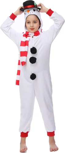 Miniatura 17 de Wizland Disfraz de animal para niños, leopardo, vaca, mono, reno, gato negro, dálmata, muñeco de nieve, mono de Papá Noel