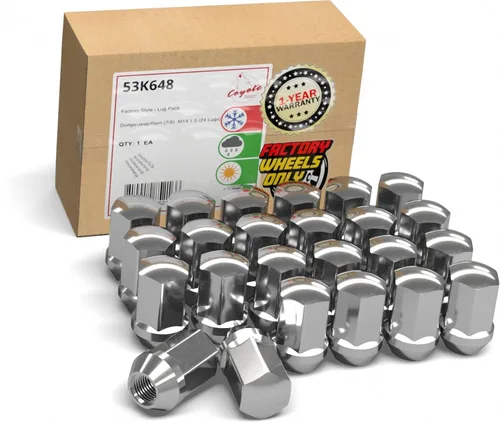 Miniatura 8 de Wheel Accessories Parts 24 tuercas de llanta estilo OEM M14x1.5 14x1.5 de 1.65 pulgadas de largo, color negro, 7/8 pulgadas, 0.866 in, hexagonales