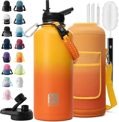 Miniatura 70 de DYSANKY Botella de agua aislada de 32 onzas, metal al vacío de acero inoxidable grueso, jarra de agua deportiva portátil para gimnasio y senderismo