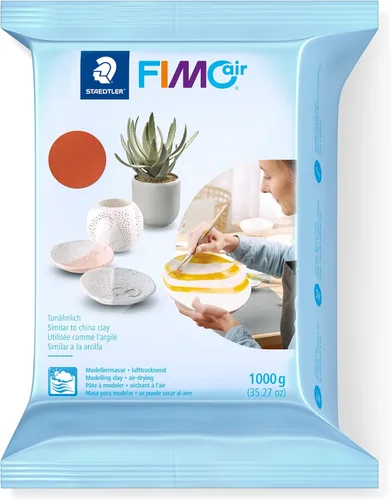 STAEDTLER FIMOair - Arcilla de modelado de terracota de 2.2 libras / 2.2 lbs de secado al aire, escultura y cerámica, lista y fácil de usar, ideal