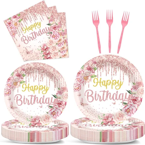 Miniatura 54 de 96 piezas de decoraciones de vaquera, suministros de fiesta, platos de papel con estampado de vaca, platos y servilletas desechables occidentales