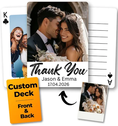 Miniatura 12 de Naipes personalizados con foto, baraja de cartas personalizadas de 2 caras, imprime 46 diseños, imágenes y crea tu propio regalo personalizado