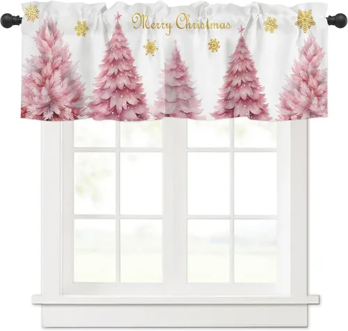 Miniatura 12 de Cenefa de ventana de Navidad para cocina, sala de estar, cortina de ventana temática de vaqueras para dormitorio, baño, cenefa de ventana Howdy