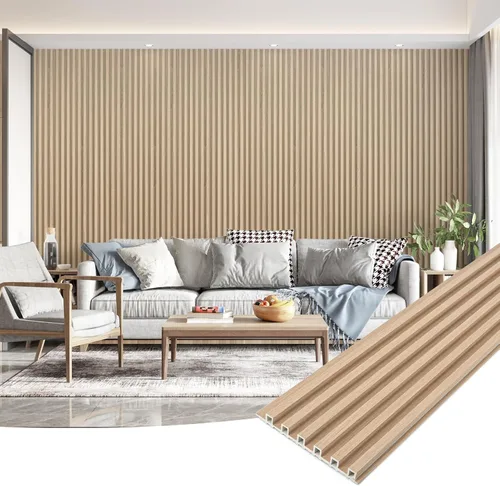Miniatura 16 de Art3dwallpanels Paneles de pared de listones de madera, paneles de pared 3D insonorizados WPC de 104 x 6.7 pulgadas para decoración de pared Roble