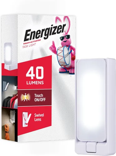 Energizer Luz táctil LED giratoria, funciona con pilas, 35 lúmenes, luz LED inalámbrica para armario, ideal para debajo del gabinete, armario,