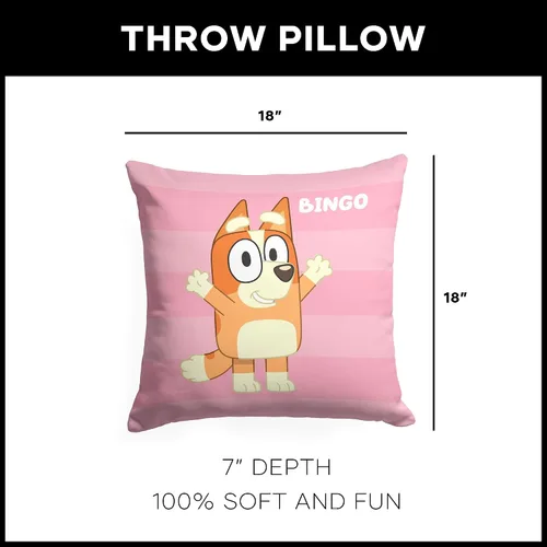 Miniatura 5 de Northwest Bluey Pillow, 18" x 18", Roll Call Bingo
