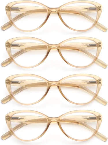 Miniatura 13 de Gafas de Lectura para Mujeres, Ligeras y Elegantes, Lindas Lentes para Leer con Bisagras de Resorte, Juego de 4 Pares