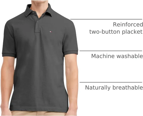 Miniatura 21 de Tommy Hilfiger Polo de piqué de algodón de manga corta para hombre en ajuste regular