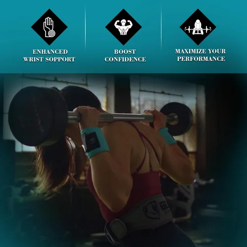 Miniatura 4 de Improved Lifting Support & Stability - Gym Wrist Wraps for Weightlifting 14" Premium Quality Hand Wraps with Thumb Loop - Weight Lifting Wrist Wraps