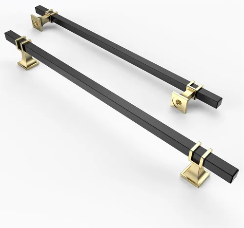Miniatura 13 de Asidrama - Paquete de 10 manijas para alacena de 3 pulgadas (76mm) de color negro mate y dorado, tiradores para gabinete, accesorios para gabinete