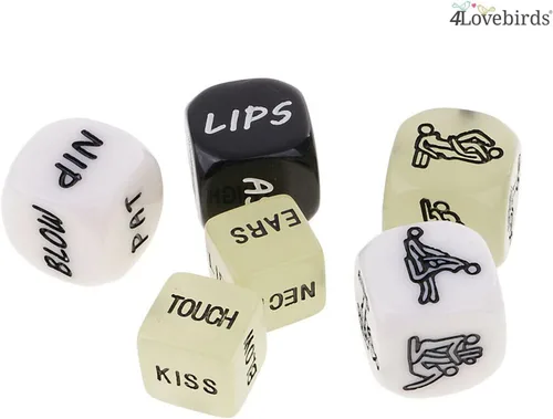 Miniatura 6 de 4Lovebirds - Juegos de dados sexuales, dados con posiciones sexuales, diversión en el dormitorio, dados traviesos sexuales para parejas, juego de 6