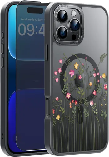 Miniatura 106 de Goodon Funda para iPhone 17 Pro con protector de pantalla de privacidad, compatible con Magsafe, a prueba de golpes, translúcida mate, bonita funda