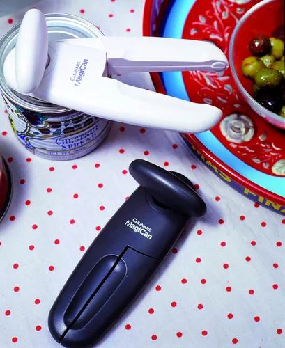 Miniatura 9 de Culinare MagiCan, abrelatas manual con liberación de tapa, accesorios de cocina para abridor de tapas resistentes, manual para el abrelatas de Blanco