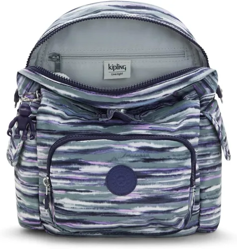 Miniatura 3 de Kipling Mini mochila City Pack para mujer, mochila ligera y versátil, mochila escolar, Rayas de pincel, Bolsa