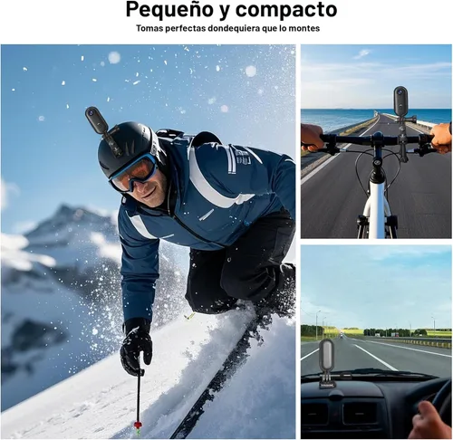 Miniatura 5 de Cámara de acción mini 4K de 128GB Thumb POV, cámara de video portátil para el cuerpo, grabadora de video portátil con IPX7 impermeable para buceo