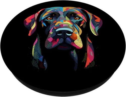 Miniatura 2 de Labrador Retriever - Cara de perro colorida divertida amante del laboratorio, PopSockets intercambiables PopGrip