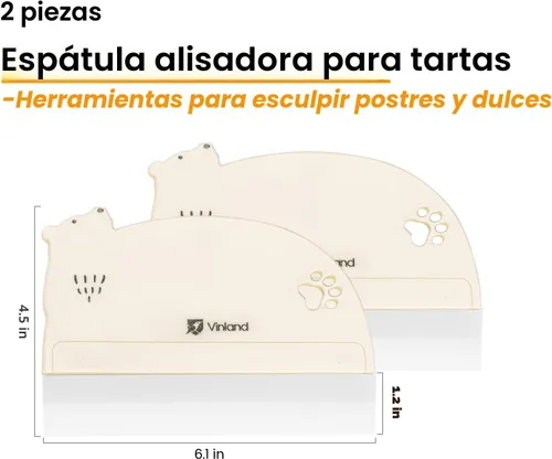 Miniatura 2 de 2 piezas de raspador y nivelador de pastel, suministros para decorar pasteles, raspador de pastel acrílico, suministros para decorar pasteles