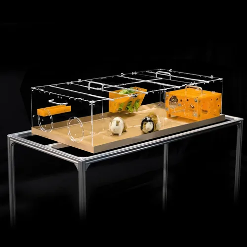 Miniatura 7 de GuineaLoft™ Model-A - Jaula acrílica para conejillos de indias – Jaula grande expandible de 4 x 2 pies, funciona también para pequeños animales