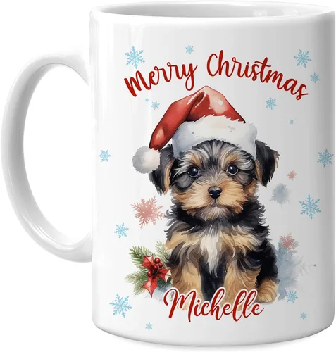 Miniatura 12 de Hyturtle Regalos personalizados para amantes de los osos – Taza de café de cerámica con nombre personalizado de oso con sombrero de Papá Noel