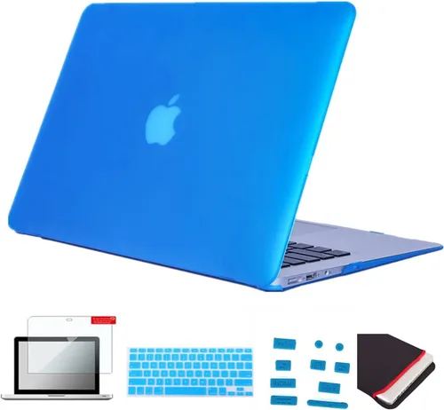 Miniatura 50 de Pack 5 en 1 de carcasa para MacBook Air, de Se7enline, de plástico duro, tacto suave, con protector de teclado de silicón, protector de pantalla