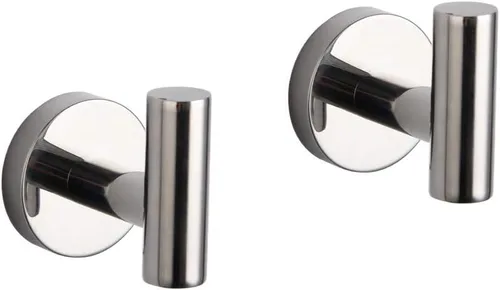 Miniatura 10 de GERZWY Gancho para abrigo de baño negro mate SUS 304 de acero inoxidable, gancho único para toalla/bata, para baño y cocina, estilo hotel