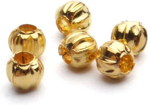Miniatura 5 de Aylifu 1000 cuentas espaciadoras redondas de metal dorado de 0.118 pulgadas, cuentas sueltas para manualidades, pulseras, collares, joyería