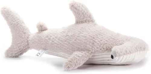 The Petting Zoo Hammerhead - Peluche de tiburón de peluche, regalos para niños, animales marinos Fuzzlez, juguete de peluche de tiburón gris, 17