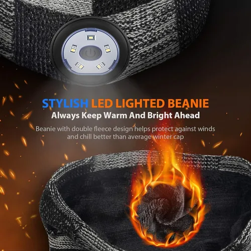 Miniatura 3 de PASTACO Christmas Stocking Stuffers Birthday Gifts for Men Women LED Beanie Hat