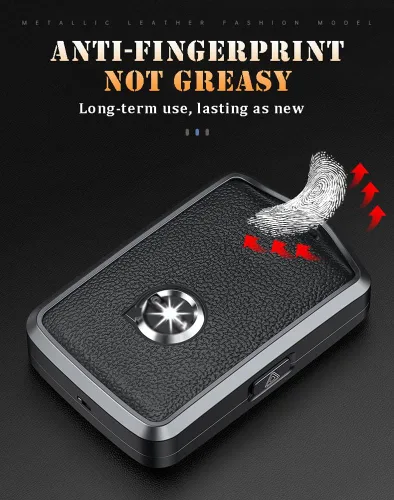 Miniatura 4 de Funda de llave de coche de textura de cuero de aleación con llavero se ajusta a Volvo XC90, XC60, XC40, S60, S90, V60, Polestar 1, T5 - Soporte