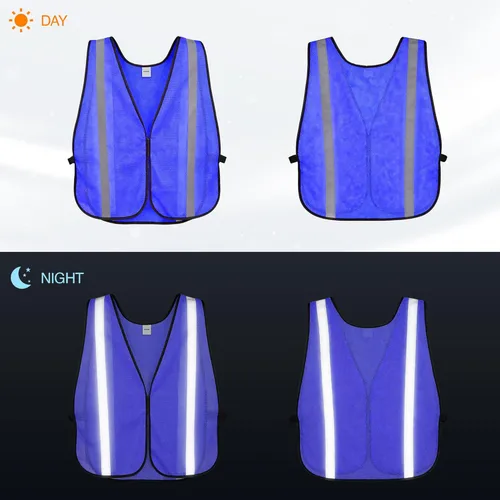 Miniatura 3 de KAYGO KG0008 - Chaleco de seguridad de alta visibilidad, tiras reflectantes de 1 pulgada, parte delantera/trasera, malla transpirable, talla única