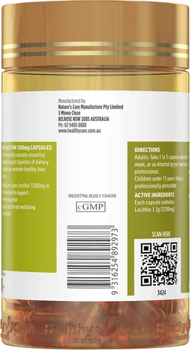 Miniatura 2 de Healthy Care Lecitina 1200mg 100caps