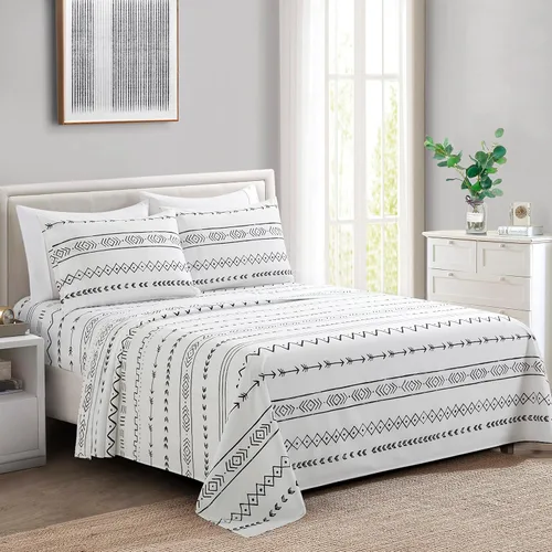 Miniatura 24 de Marina Decoration Ropa de cama ultra suave y sedosa con bolsillo profundo, rayón derivado de bambú para todas las estaciones, juego de sábanas de 6