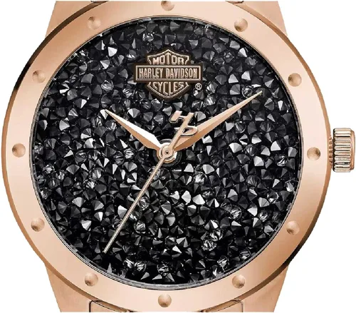 Miniatura 3 de Harley-Davidson 77L108 - Reloj de acero inoxidable para mujer color negro