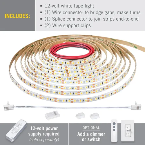 Miniatura 2 de Armacost Lighting RibbonFlex Pro 133210 - Tira de luces LED blancas de 12 V, 120 LED/m, 2700K, 8.2 pies