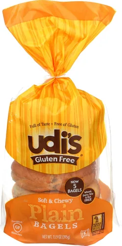 Udi's Bagels lisos sin gluten, "4 unidades (paquete de 8)