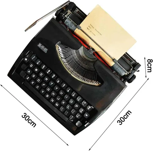 Máquina de escribir manual portátil tradicional, máquina de escribir clásica retro antigua para escritores, máquina de escribir nostálgica clásica