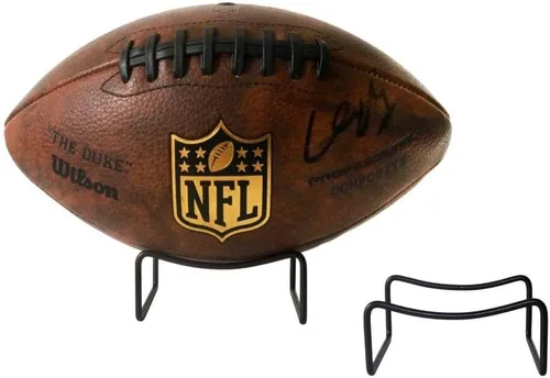 Miniatura 7 de HillSpring Soporte de exhibición de fútbol de metal, soporte base para baloncesto, bolos, fútbol, voleibol, rugby y otras pelotas con autógrafo