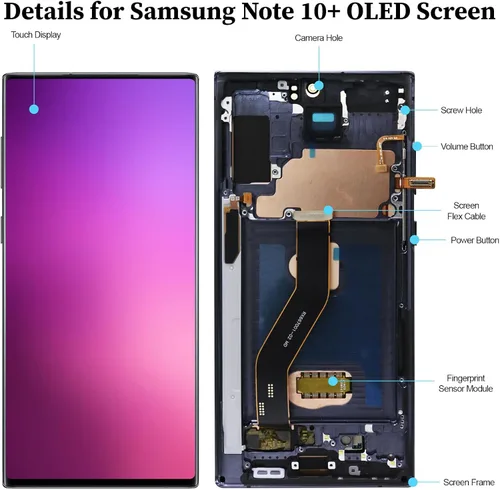 Miniatura 2 de Para Samsung Galaxy Note 10 Plus 4G 5G OLED Reemplazo de pantalla con marco Pantalla LCD SM-N975 SM-N976 3D Touch Digitizer Kit de herramientas