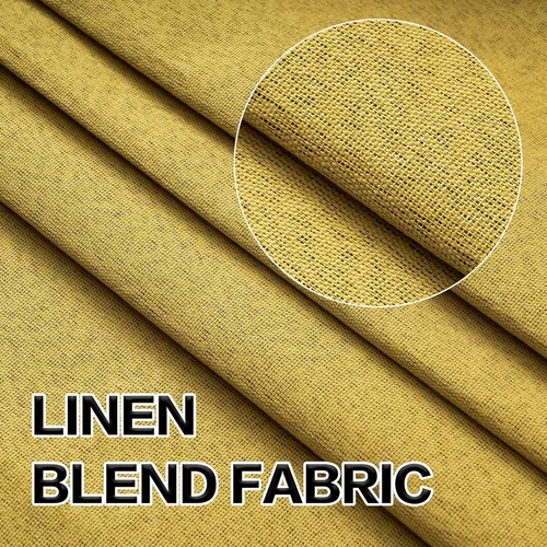 Miniatura 5 de DONREN Cortinas opacas de lino con aislamiento térmico de 52 x 95 pulgadas, cortinas de oscurecimiento de habitación con ojales para dormitorio