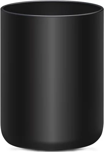 Elegance en negro mate: soporte multiusos de cerámica para utensilios - Esencial de cocina elegante y estable de 7 x 5.35 pulgadas (negro, 6.4