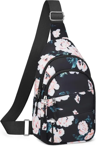 Miniatura 15 de Bolsos cruzados para mujeres, bolso bandolera para hombres, pequeña mochila de senderismo antirrobo ligera para viajes al aire libre, Azul verdoso